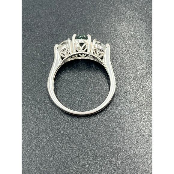 RJ Graziano Designer Vintage Sterling Silver‎ Blue White Topaz Ring Size 8.5 - Picture 4 of 10